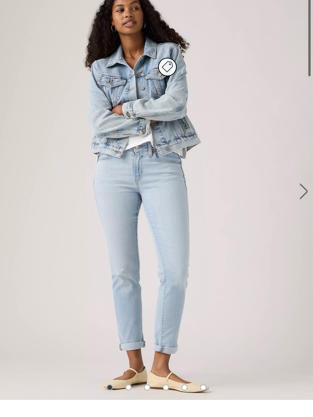 Light Wash Size 28 Levi’s Boyfriend crop Jeans